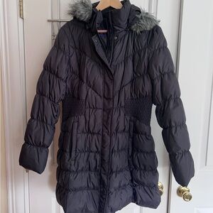 Via Spiga Quilted Jacket with Faux Fur Hood